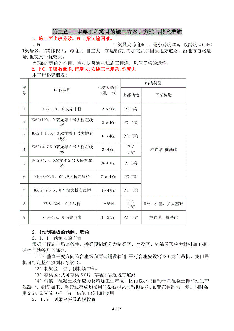 高速公路路基、桥涵、路线交叉、防护、排水等工程施工组织设计_第4页