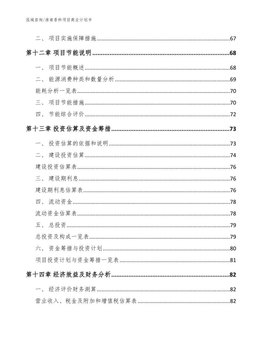 淮南香料项目商业计划书模板范文_第5页