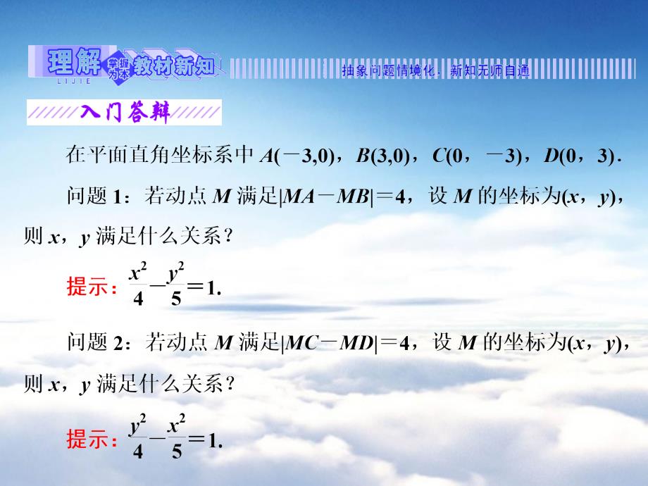 高中数学苏教版选修1－1 名师课件：第2章 2.3 2.3.1 双曲线的标准方程 共25张PPT_第4页