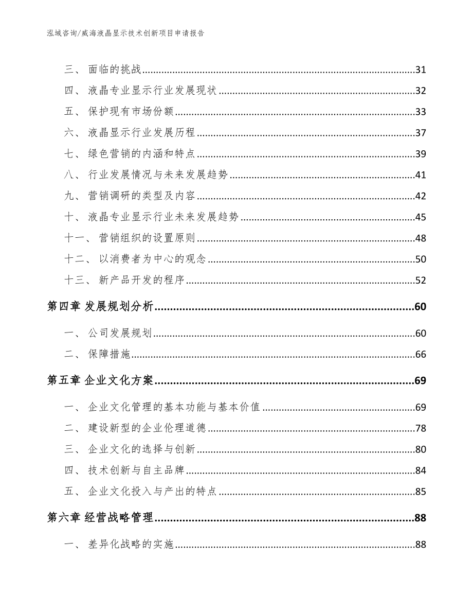 威海液晶显示技术创新项目申请报告【模板范文】_第2页