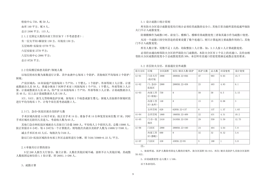 某三甲综合医院新院区消防专篇疏散计算案例_第3页