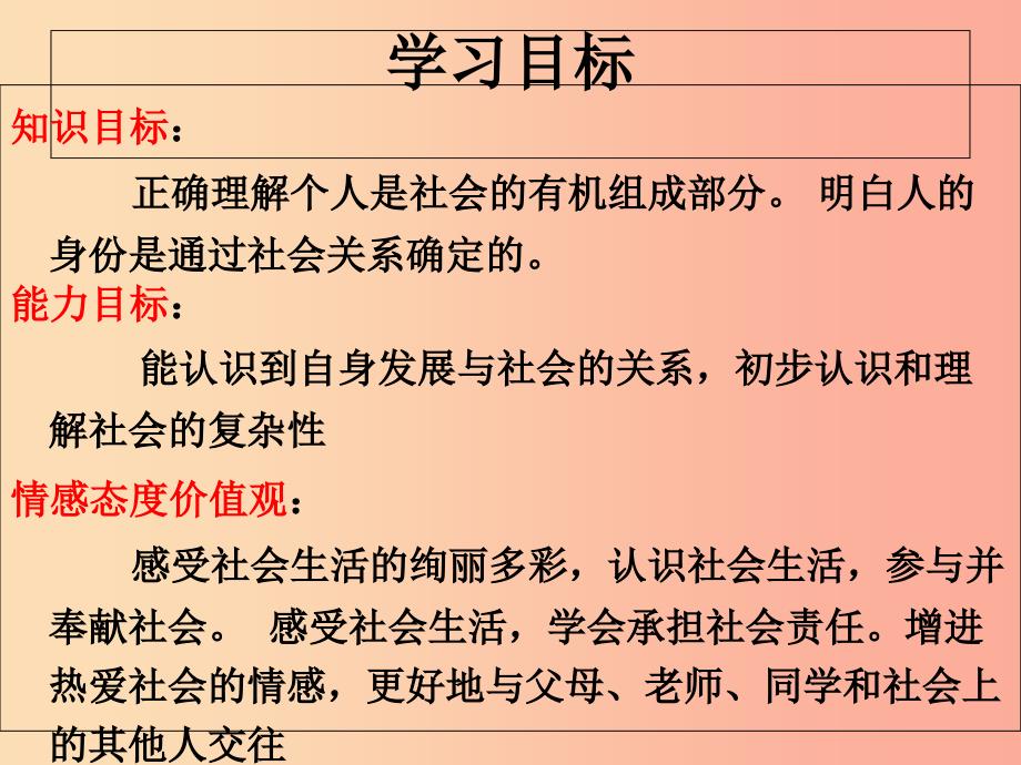 八年级道德与法治上册 第一单元 走进社会生活 第一课 丰富的社会生活 第1框我与社会课件 新人教版.ppt_第2页