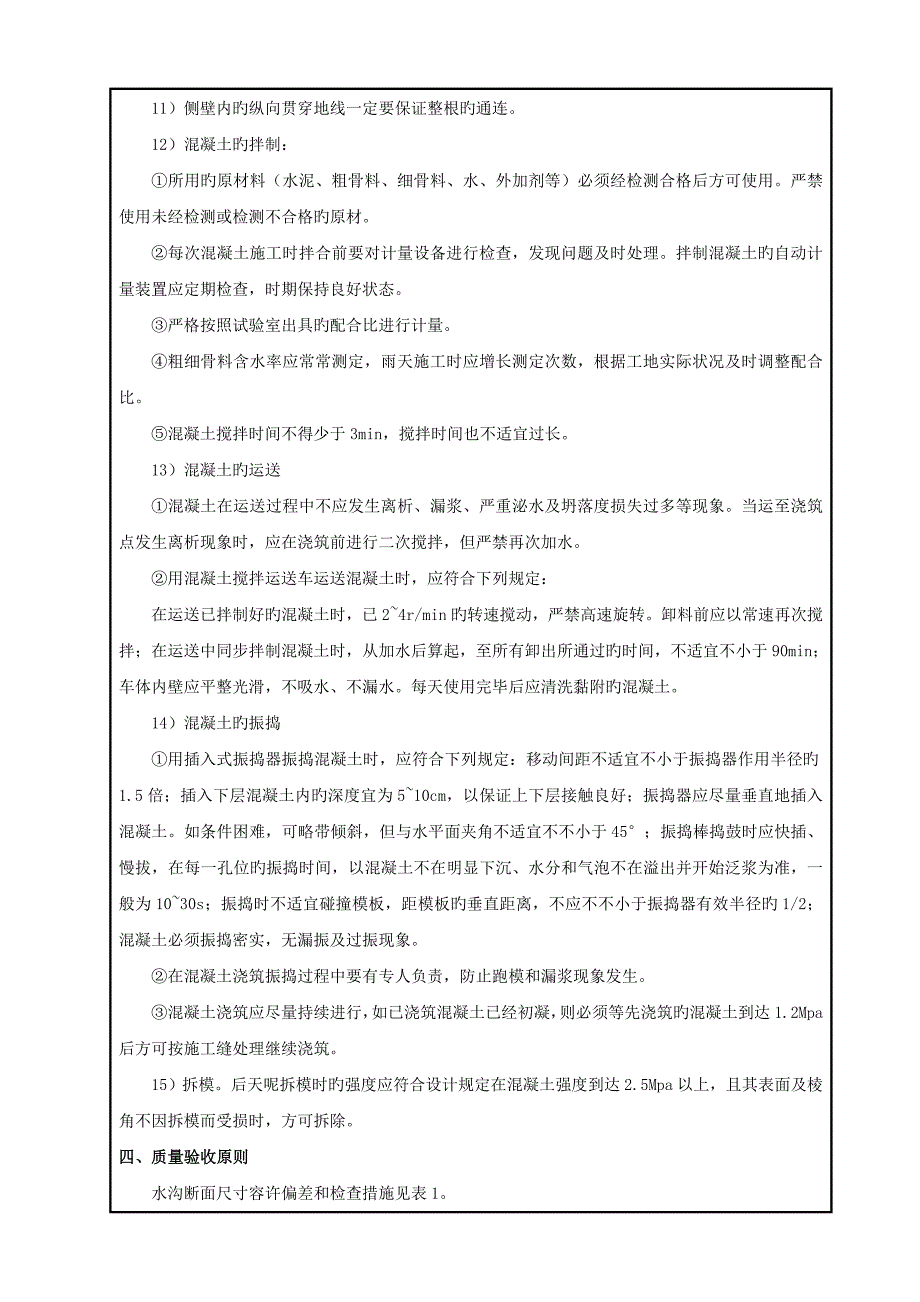 水沟电缆槽模板加工及安装技术交底_第4页