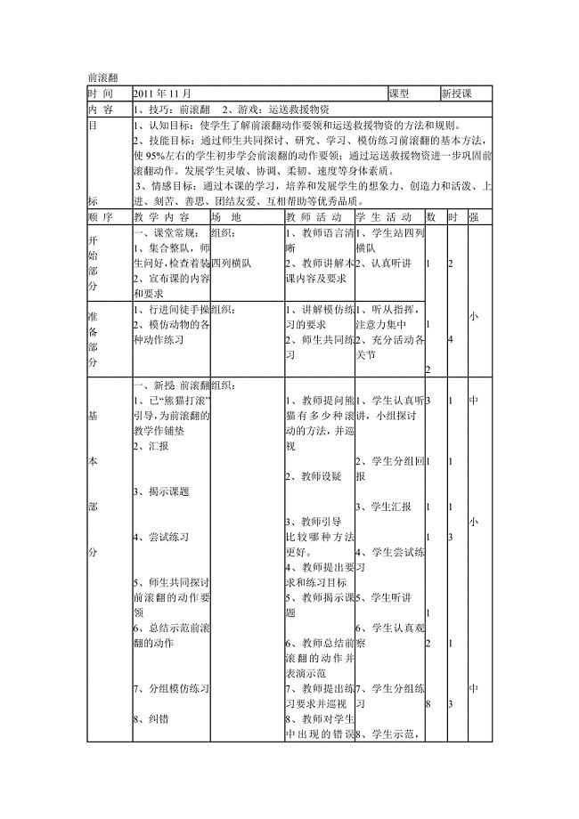 前滚翻教案 (2).doc