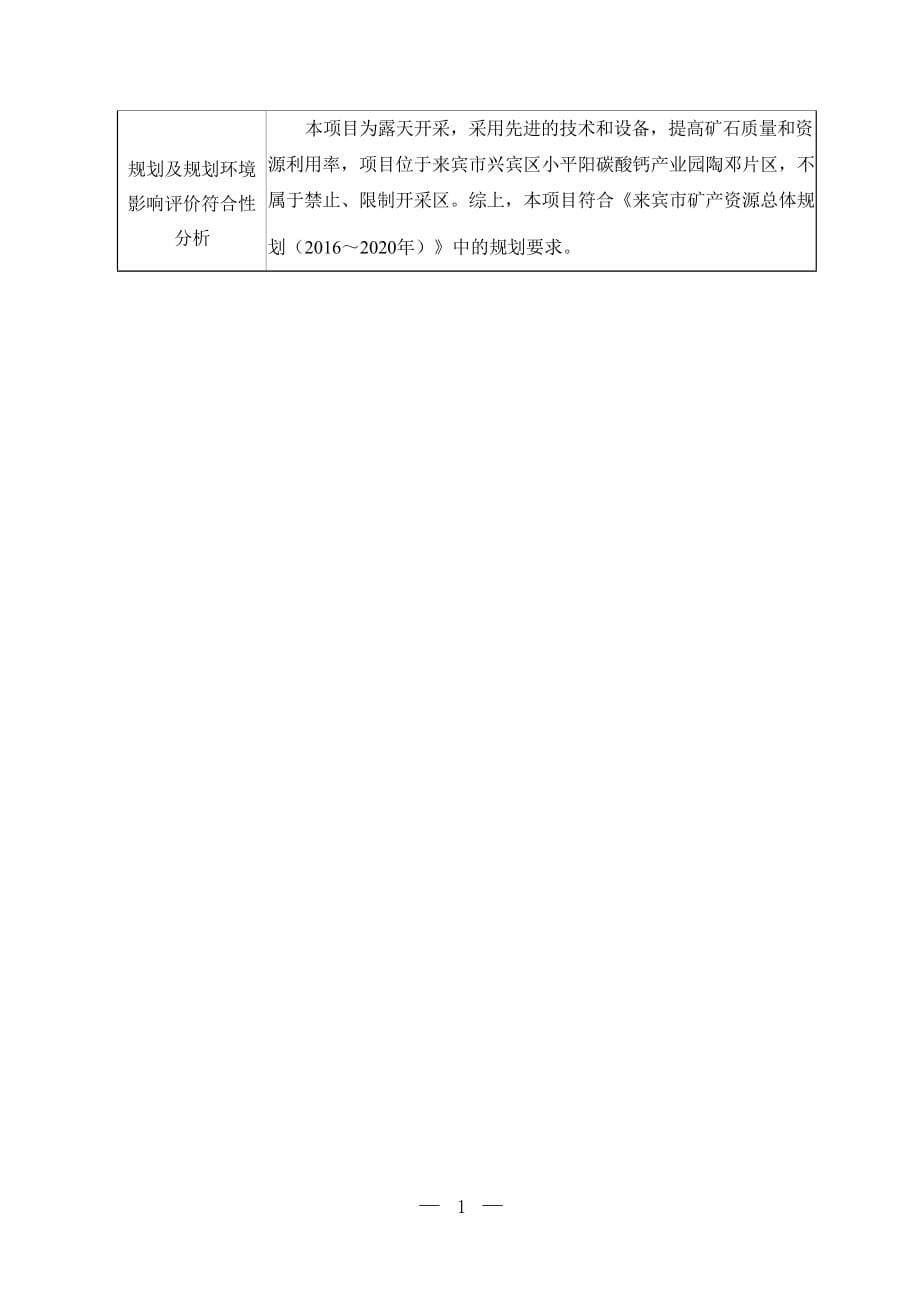 广西来宾市峰源矿业有限公司年产900万吨石灰岩矿石项目环评报告.docx_第5页