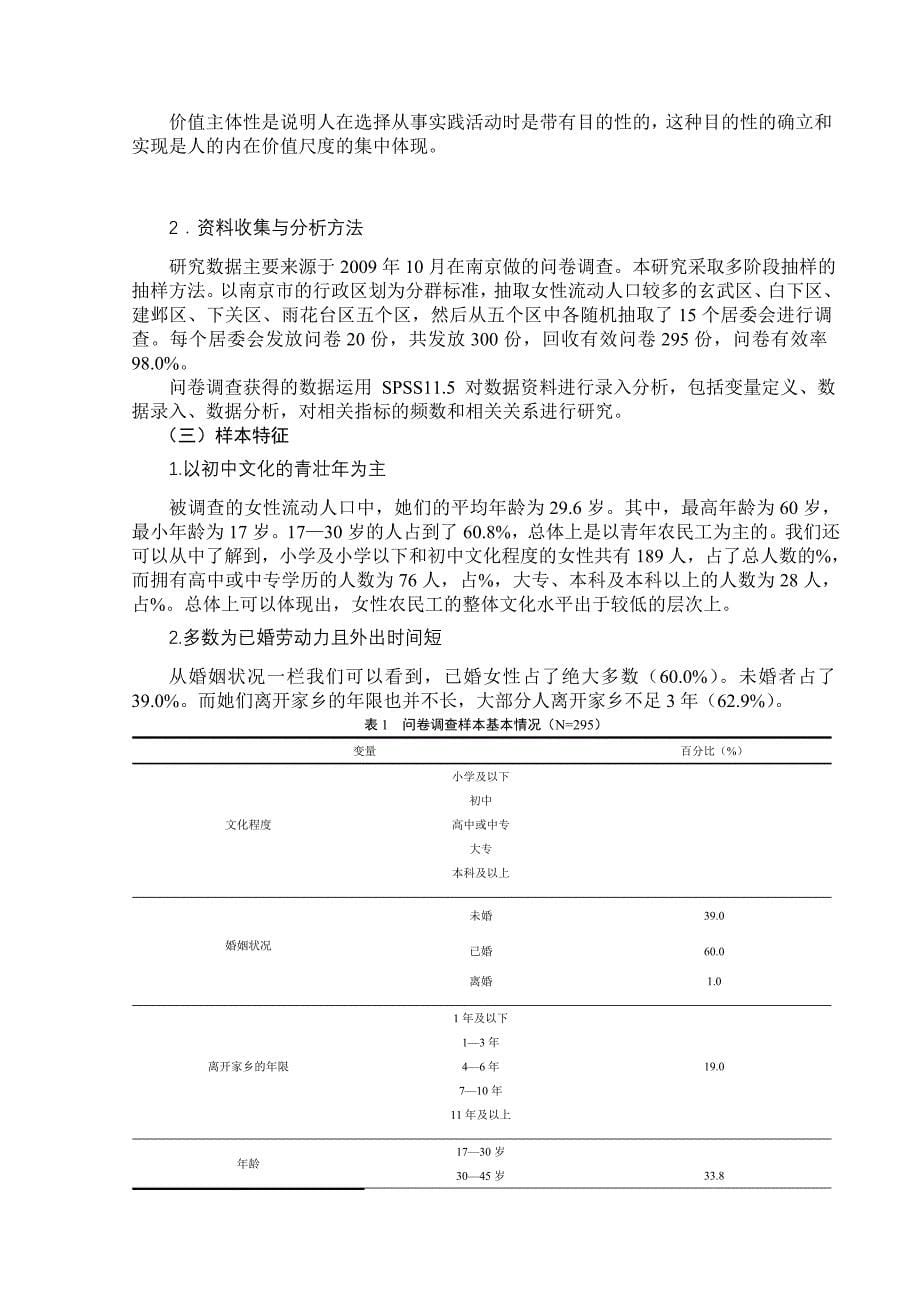 主体视角下的女性农民工权益保障缺失问题研究_第5页