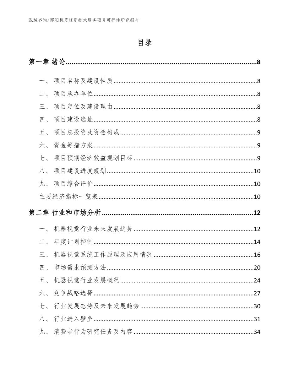 邵阳机器视觉技术服务项目可行性研究报告模板_第2页