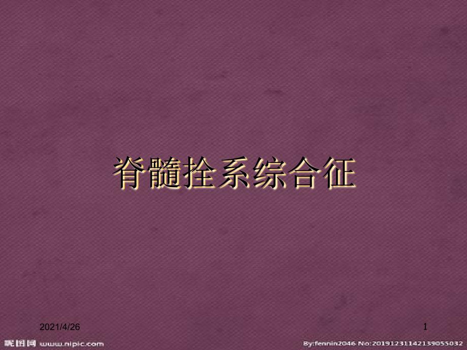 脊髓拴系综合征医学课件_第1页