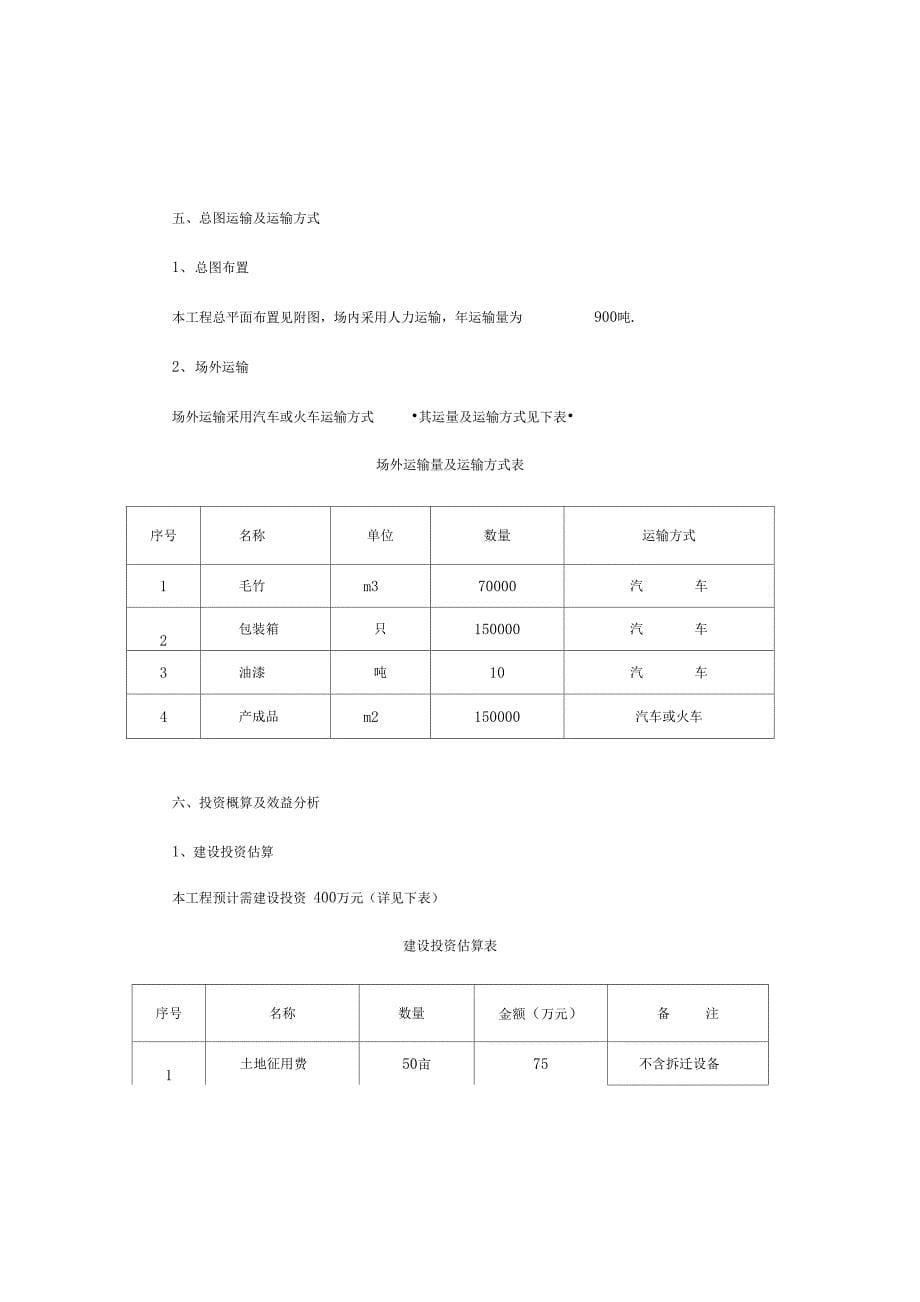 地热采暖防潮竹地板生产线项目可行性研究报告(DOC 11页)_第5页