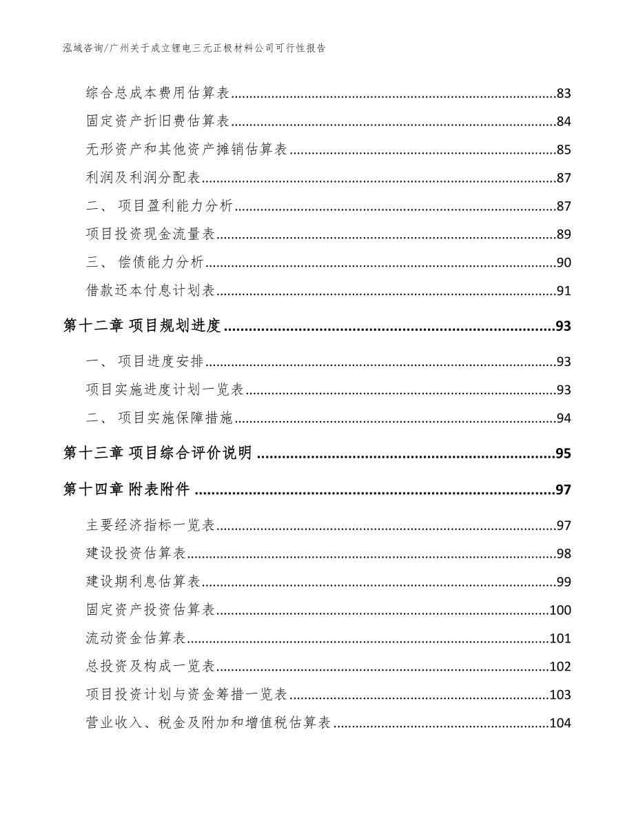 广州关于成立锂电三元正极材料公司可行性报告_模板范本_第5页