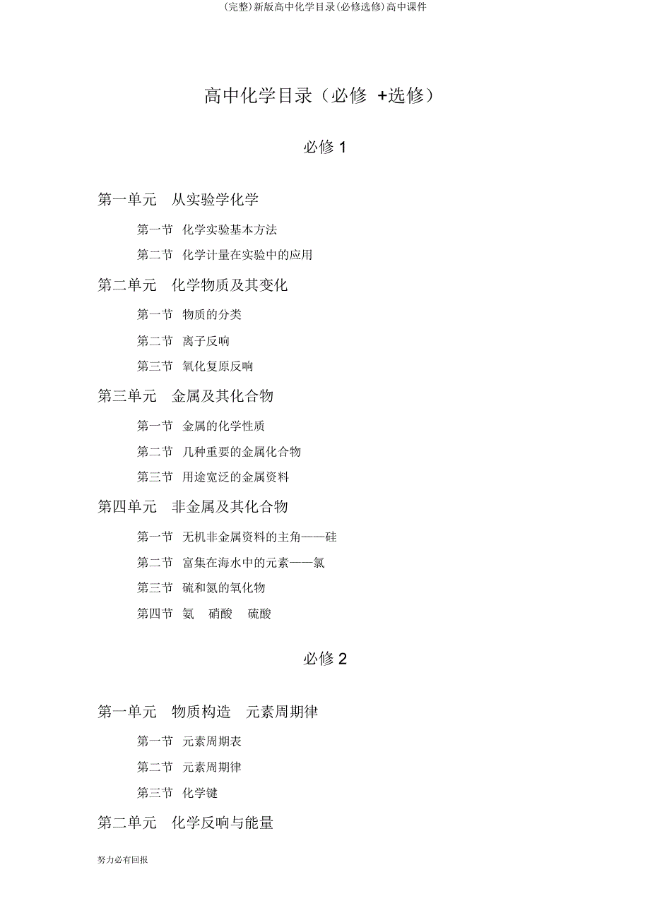 新版高中化学目录(必修选修)高中课件.docx_第1页