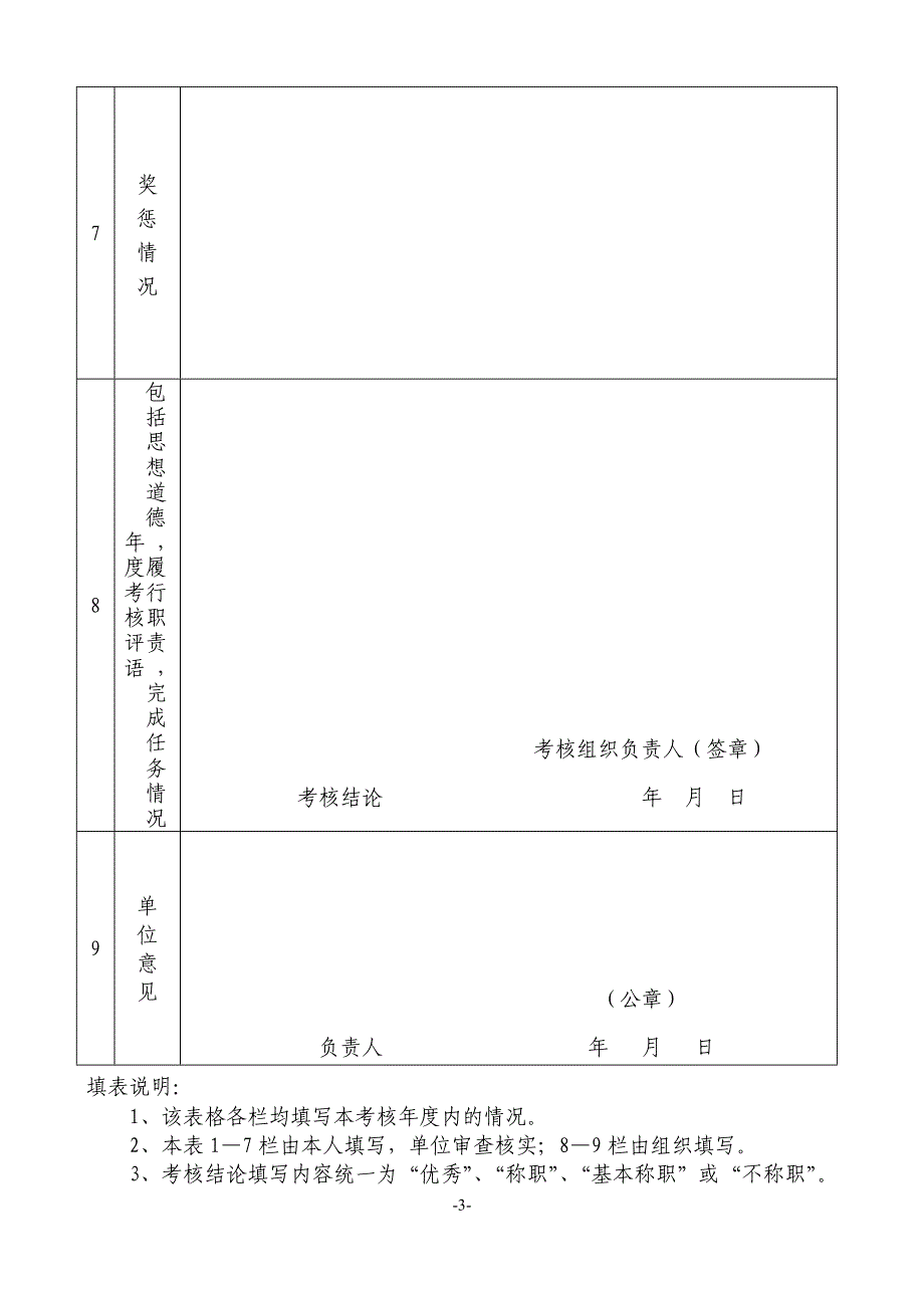 年度专业技术人员年度考核表.doc_第4页