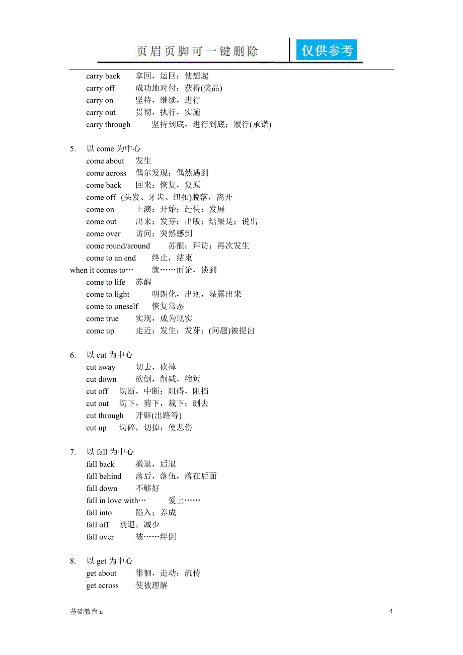 常用介词短语及动词短语汇总[基础资料]_第4页