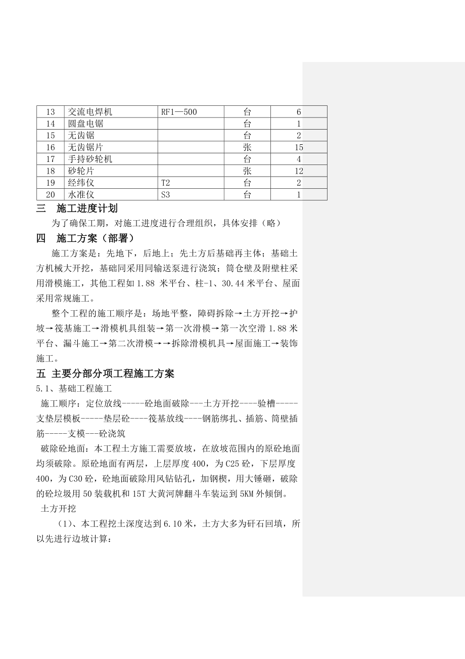 18m直径筒仓滑模施工组织设计_第4页