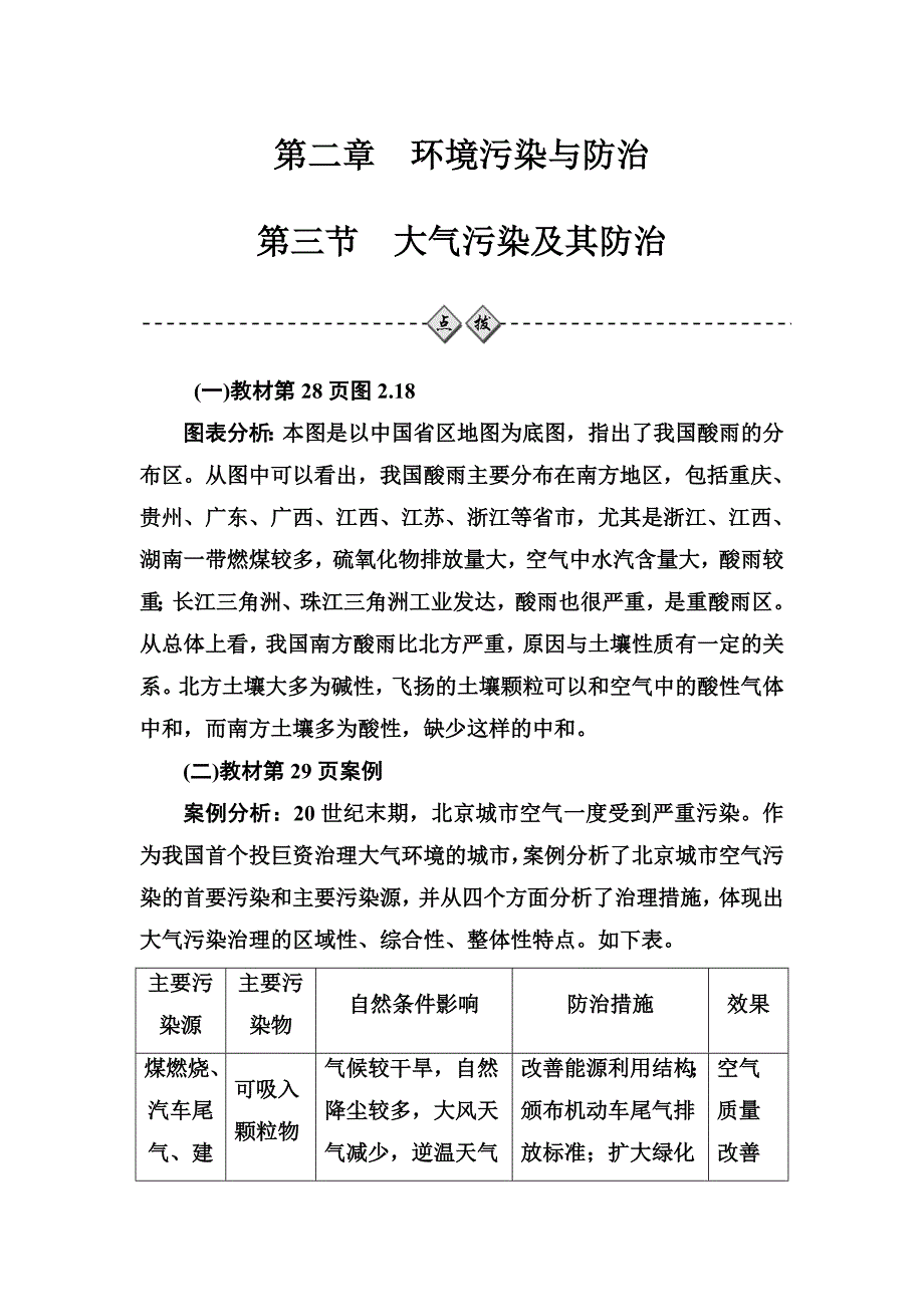 金版学案地理选修6人教版练习：第二章第三节大气污染及其防治 Word版含解析_第1页