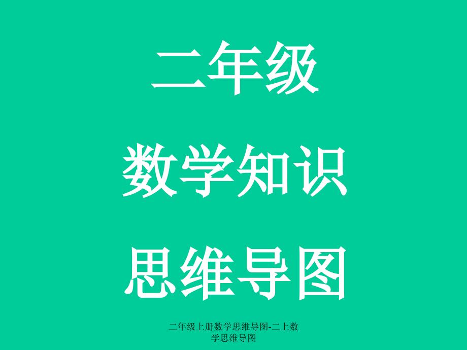 二年级上册数学思维导图二上数学思维导图经典实用_第1页