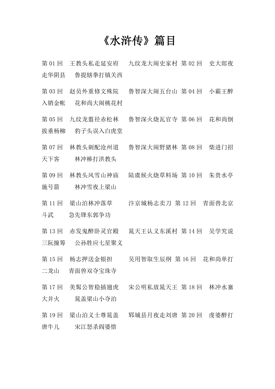 《水浒传》篇目_第1页