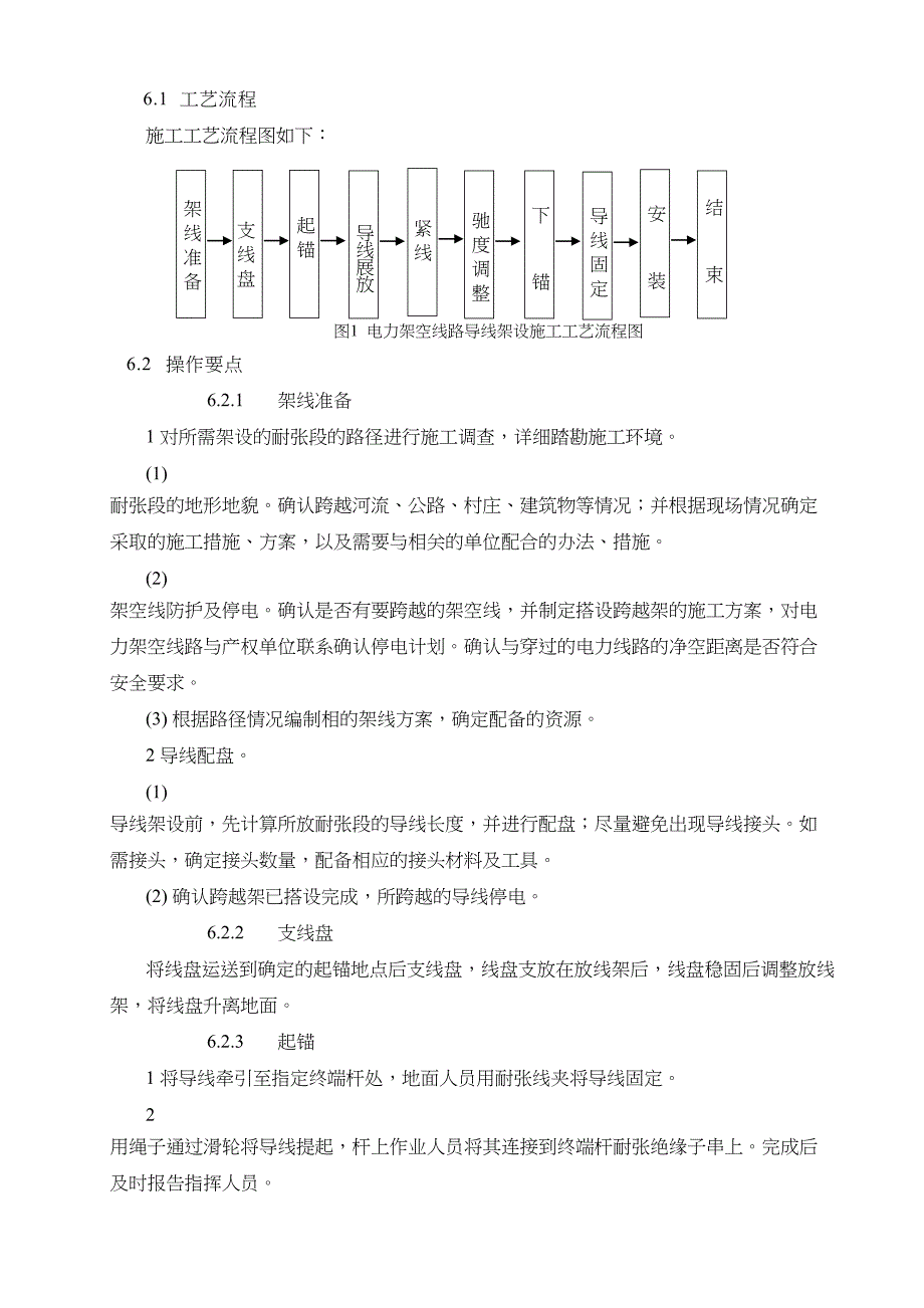 kV及以下电力架空线路导线架设施工工艺工法(DOC 9页)_第4页