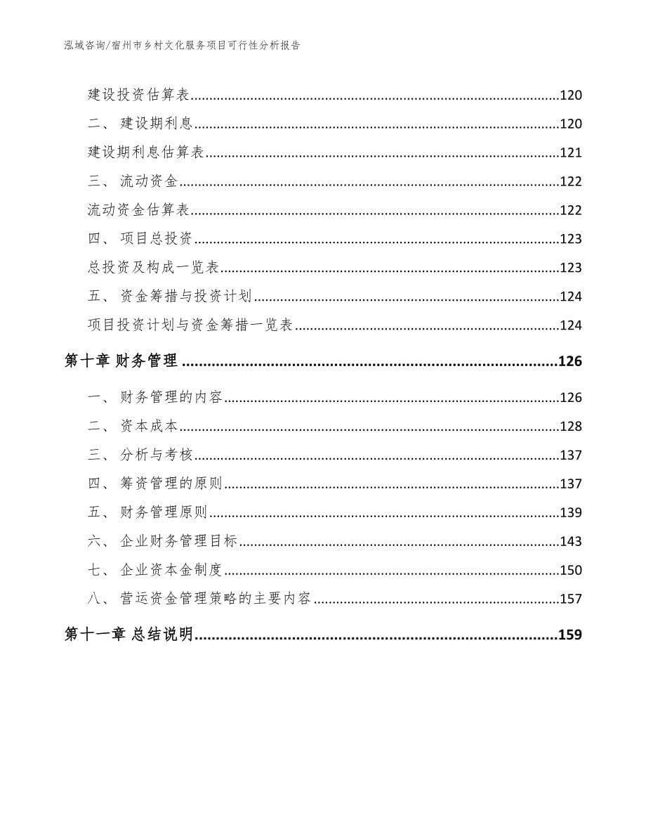 宿州市乡村文化服务项目可行性分析报告_参考模板_第5页