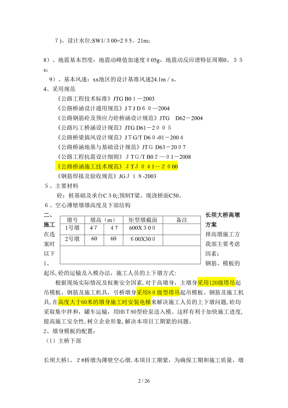 长坝大桥空心薄壁高墩施工技术方案secret_第2页