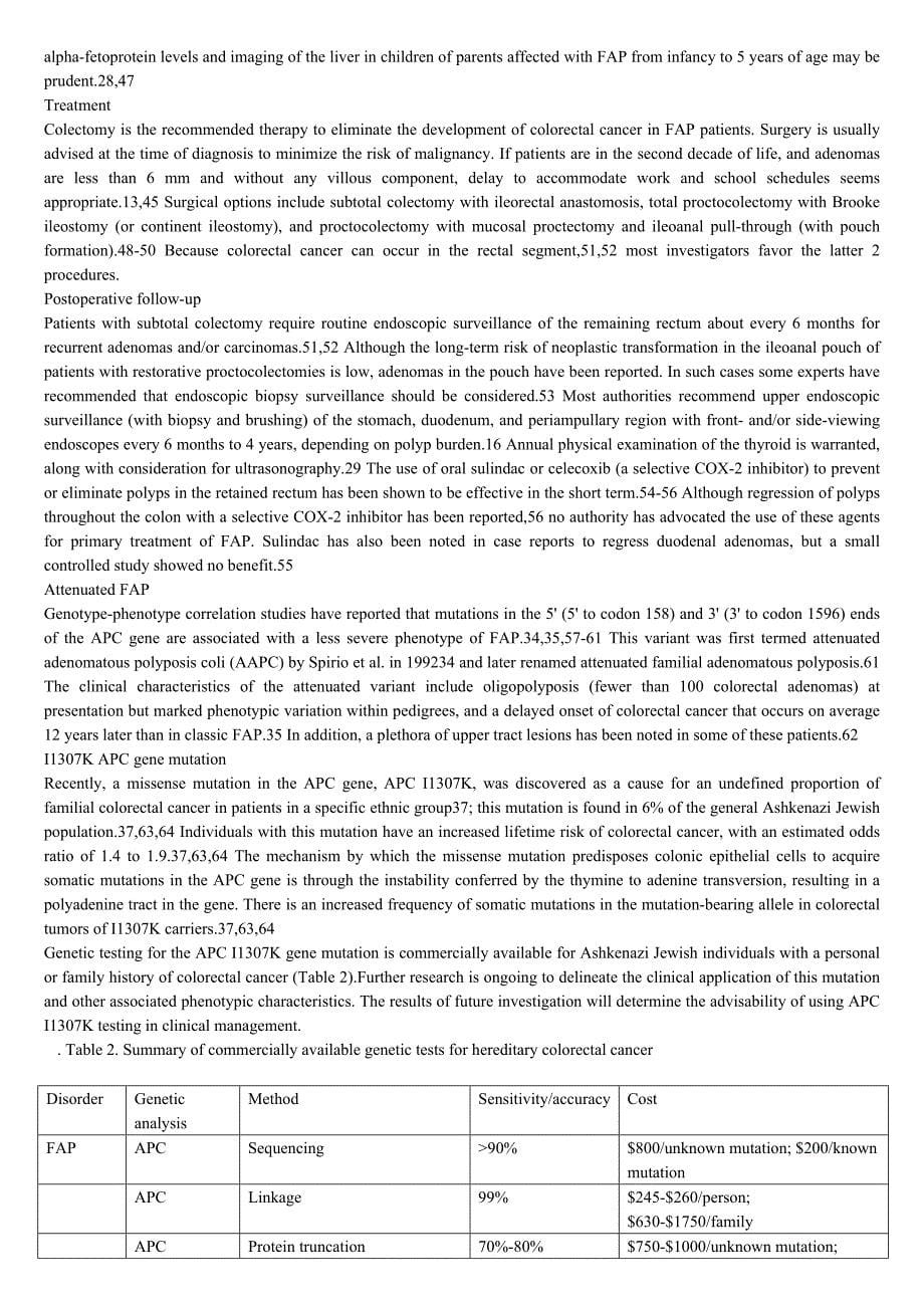 2001遗传型结肠癌及基因检测专业评述（英文）-AGA.doc_第5页