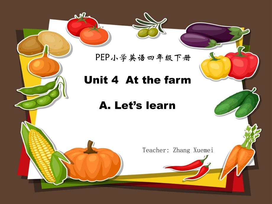 Unit 4 A.Let&#39;s learn_第1页