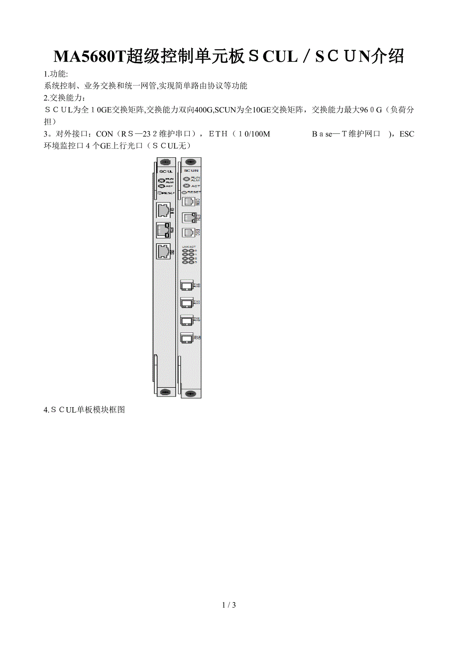 MA5680T超级控制单元板SCUL&amp;SCUN介绍_第1页