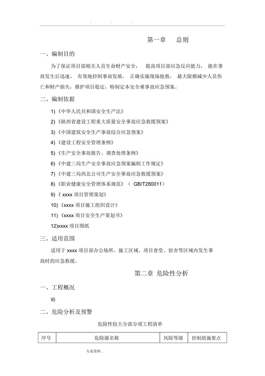 安全生产应急预案模板2017年0321_第3页