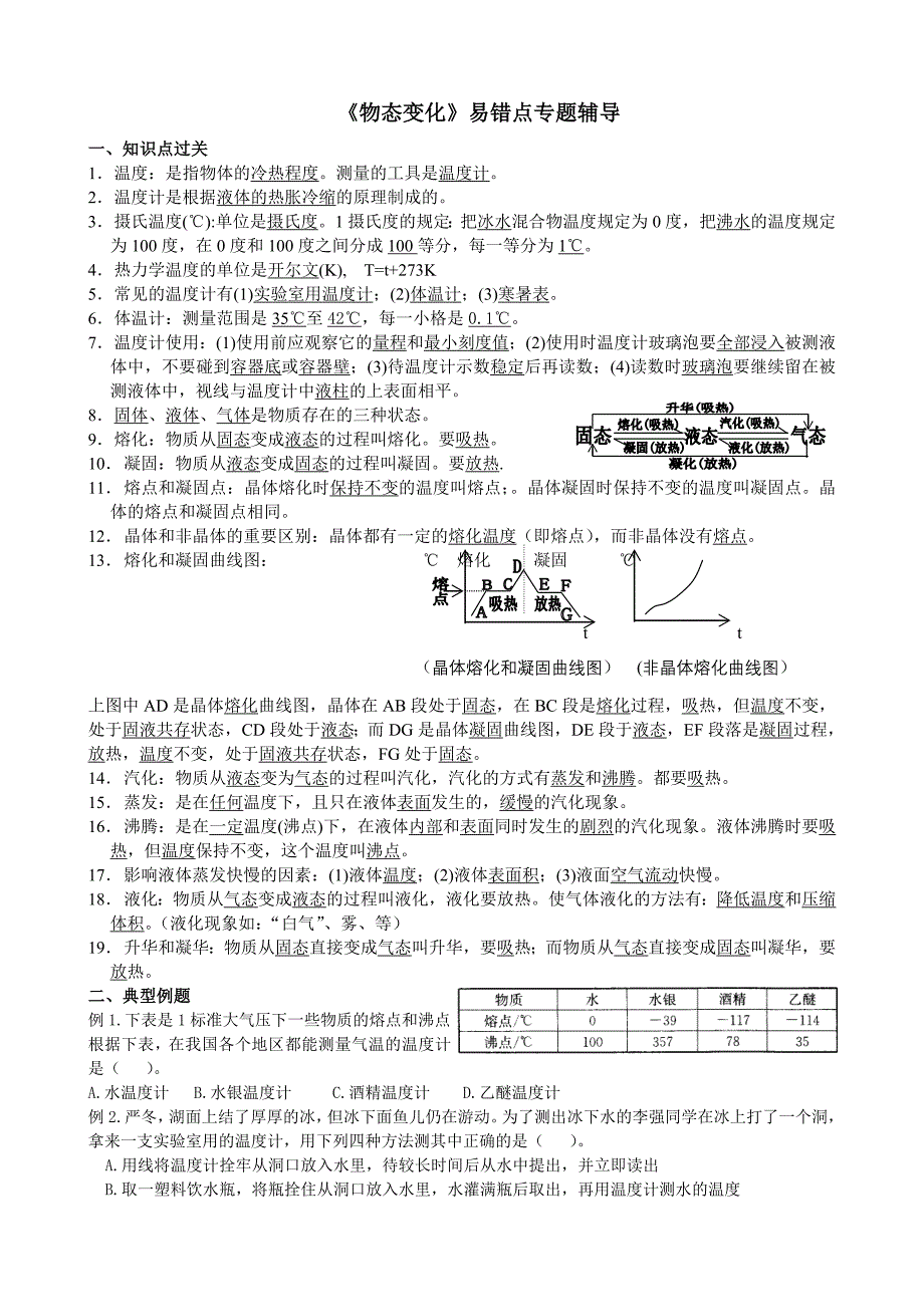 《物态变化》易错点专题辅导.doc_第1页
