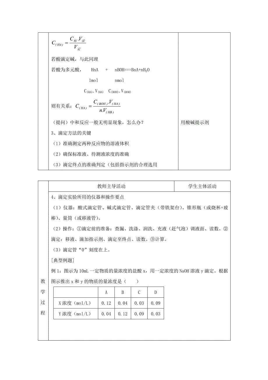 【最新版】高中化学苏教版选修四教案：3.2溶液的酸碱性第2课时酸碱中和滴定_第3页