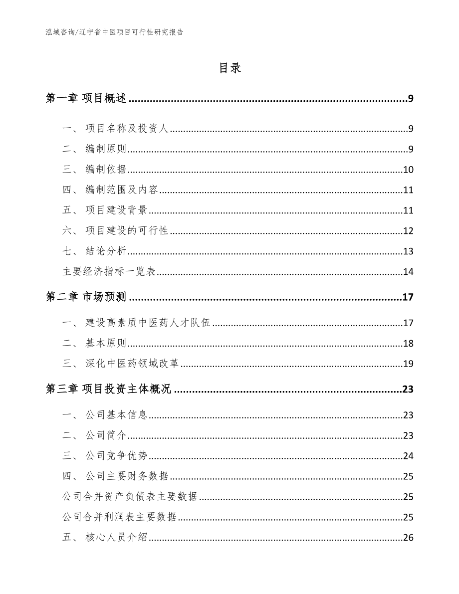 辽宁省中医项目可行性研究报告（参考范文）_第3页