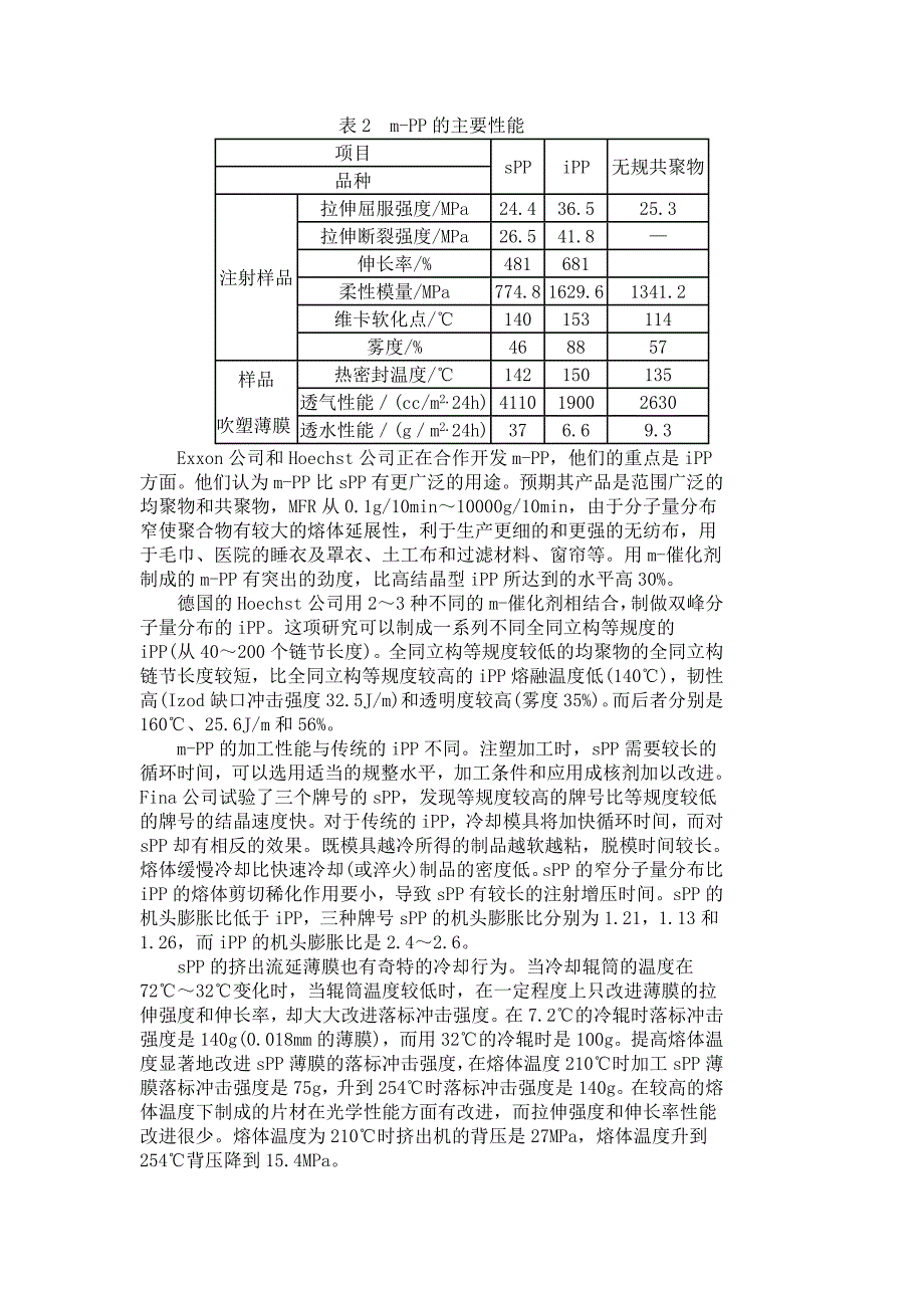 茂金属聚烯烃的特性和应用[19页]_第3页