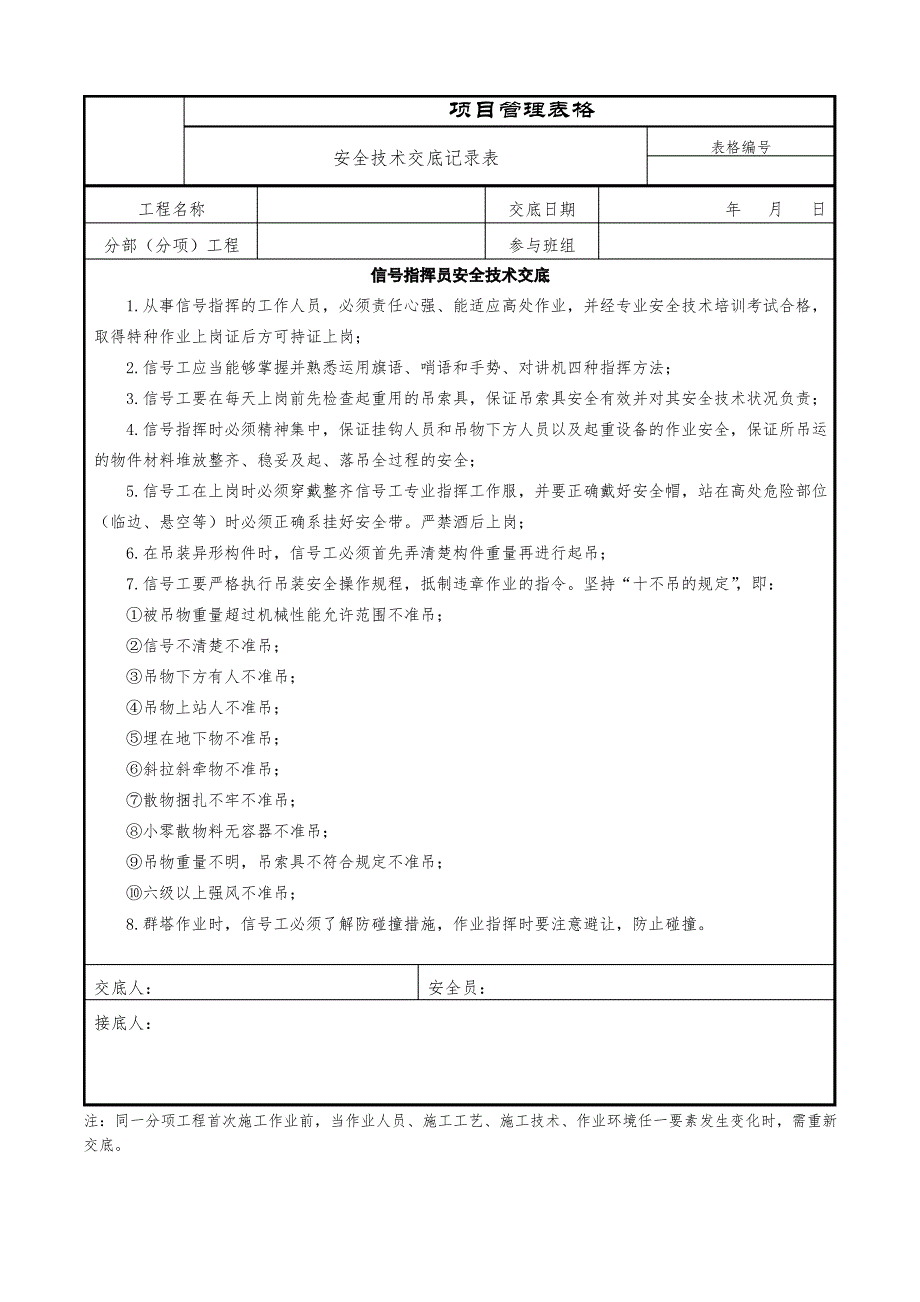 信号指挥员安全技术交底_第1页