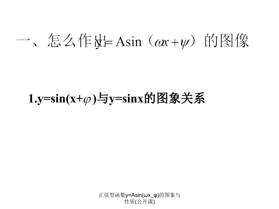 正弦型函数y=Asin(ωx_φ)的图象与性质(公开课)_第3页