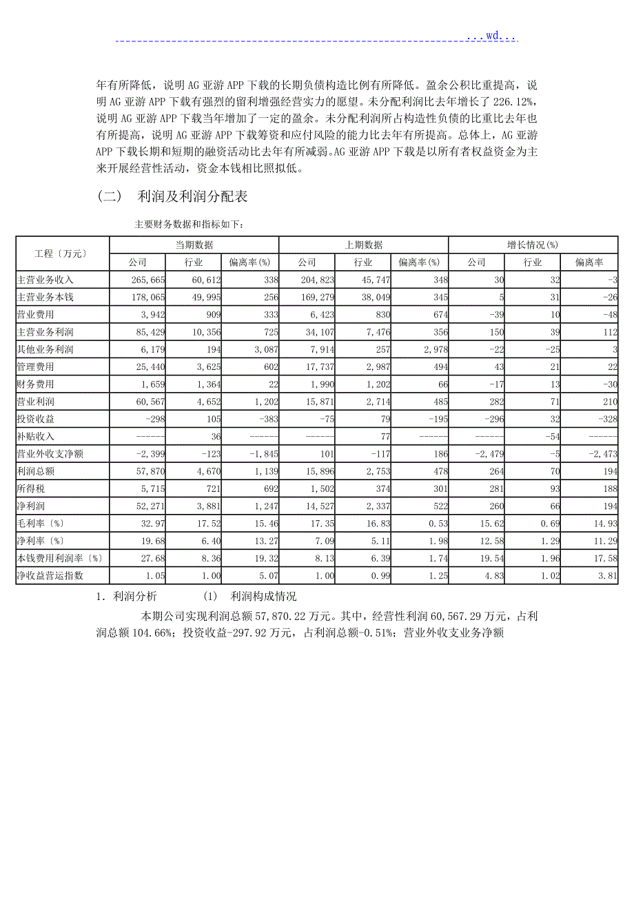 AG亚游APP下载财务分析报告书_第2页