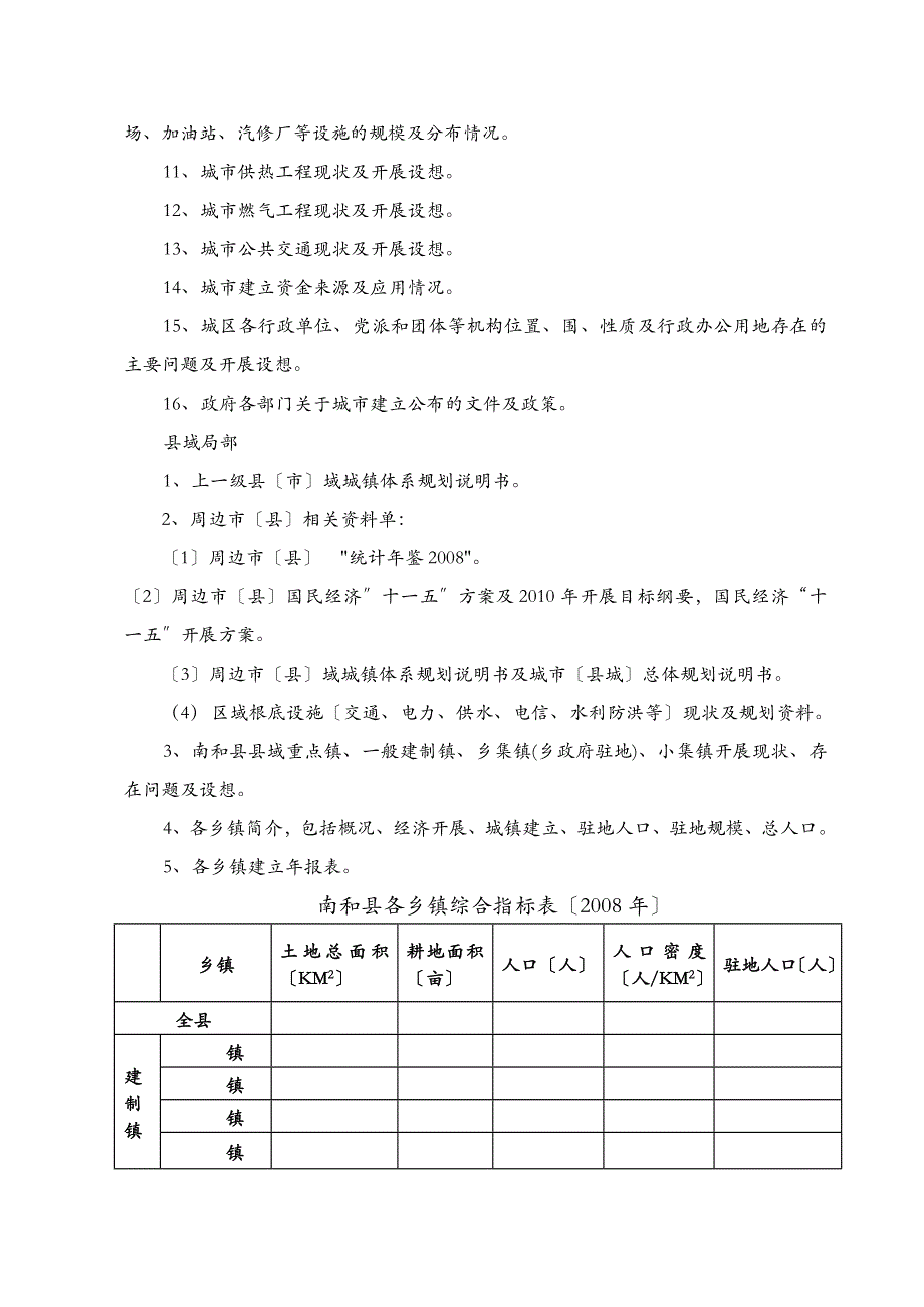 城市总规资料调查清单_第3页