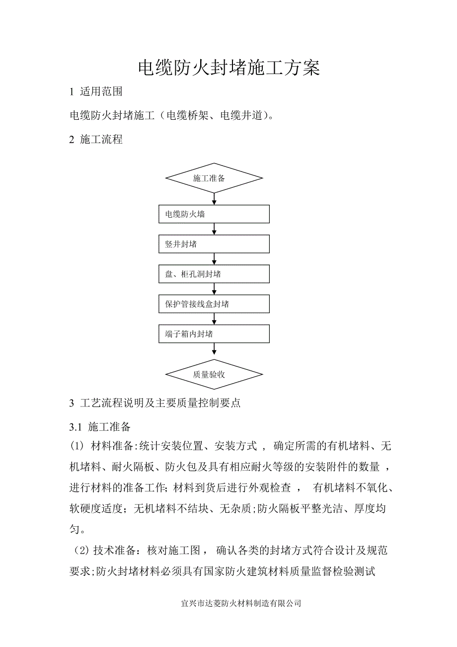 【施工管理】电缆防火封堵施工工艺.doc_第1页