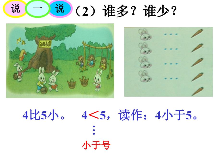 新版北师大版数学一年级上册动物乐园_第3页