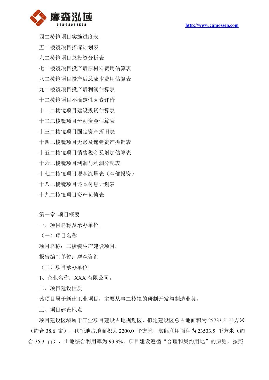 二棱镜项目可行性研究报告_第2页