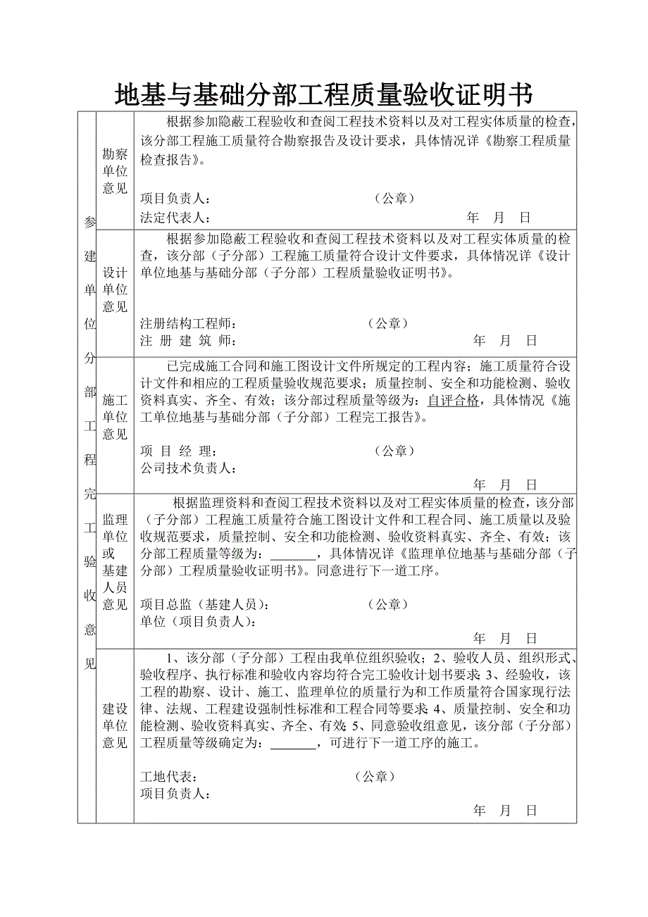 地基与基础分部工程质量验收证明书分解.doc_第2页