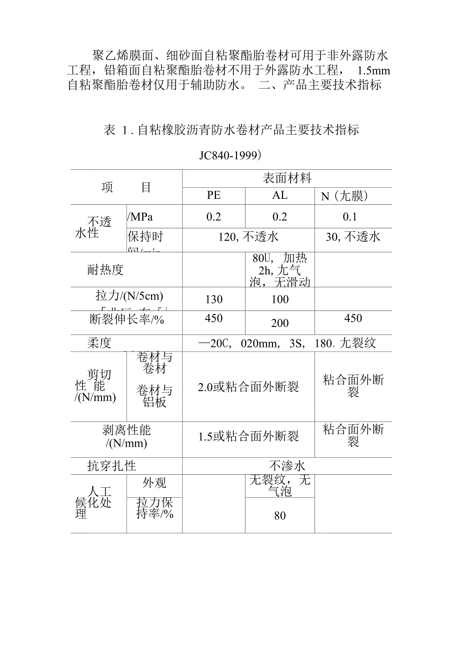 自粘改性沥青防水卷材施工工法_第3页