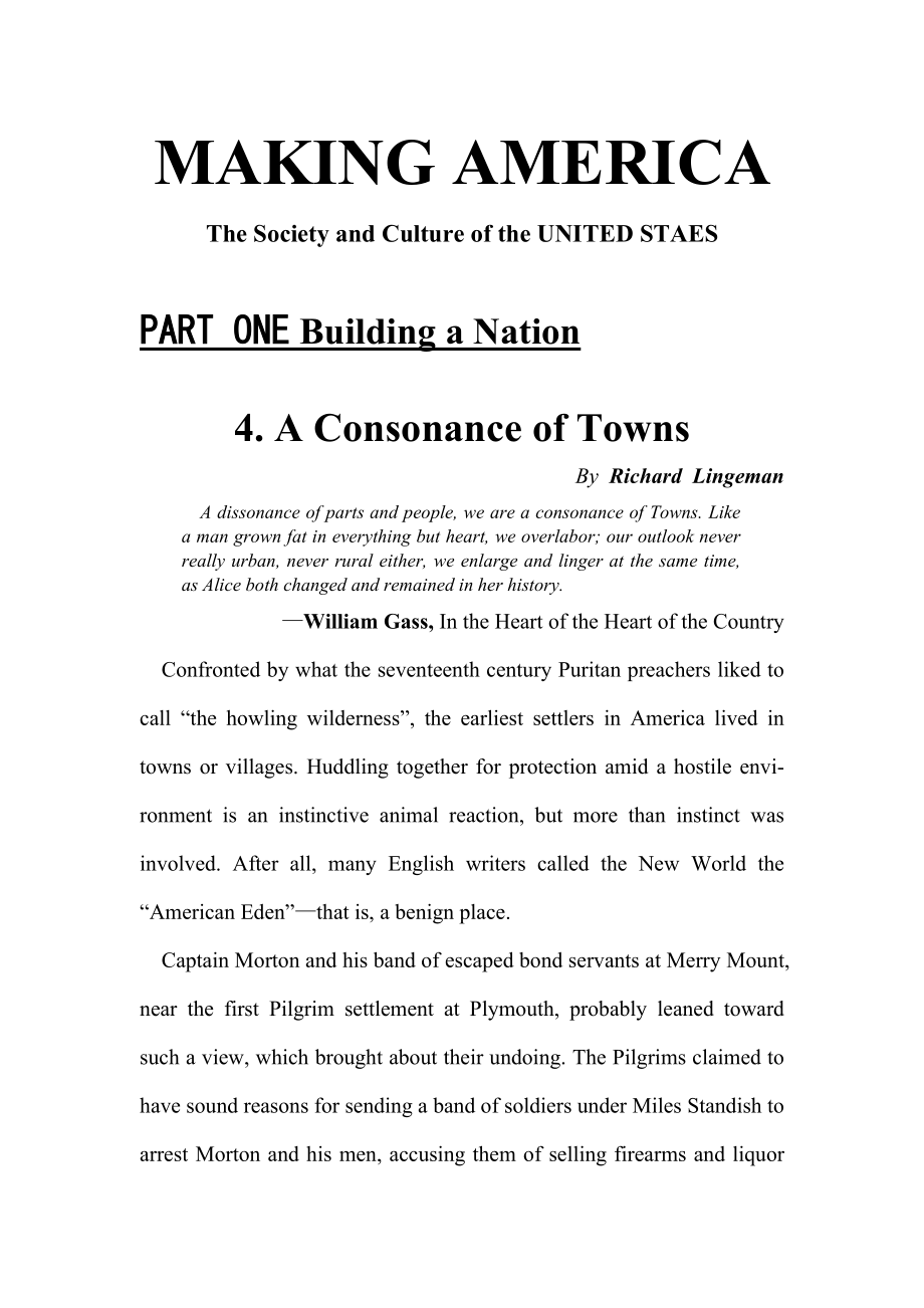 全英文版建造美国MAKINGAMERICA美国的社会与风俗第一部分筑造国家2_第1页