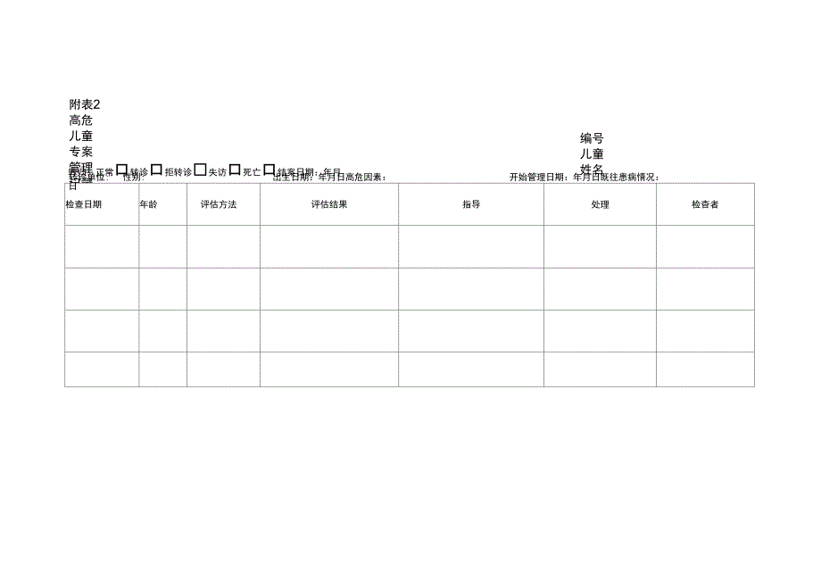 高危儿登记表_第2页