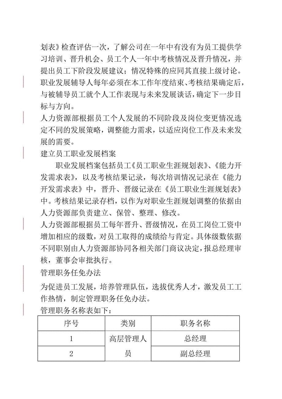 XX有限责任公司员工职业生涯规划与管理制度_第5页