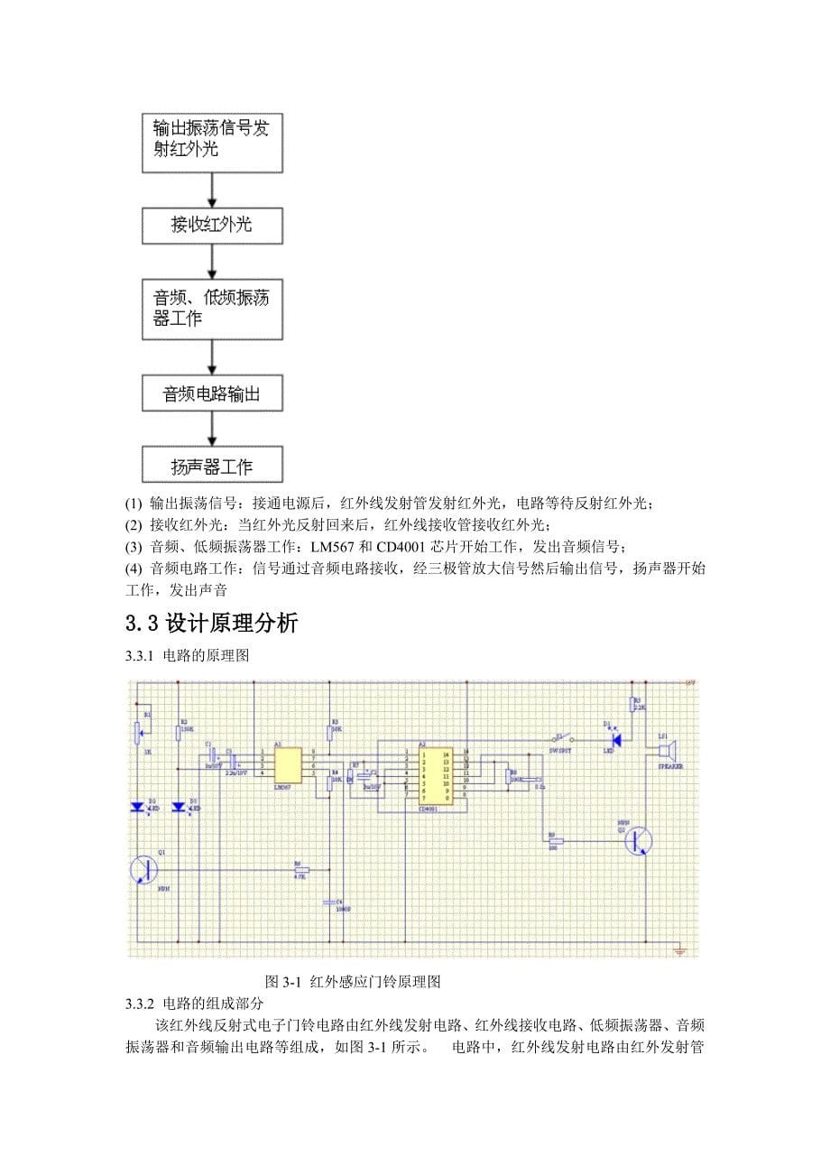 传感器课程设计红外线感应电子门铃_第5页
