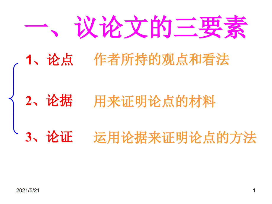 议论文三要素及论证方法PPT课件_第1页