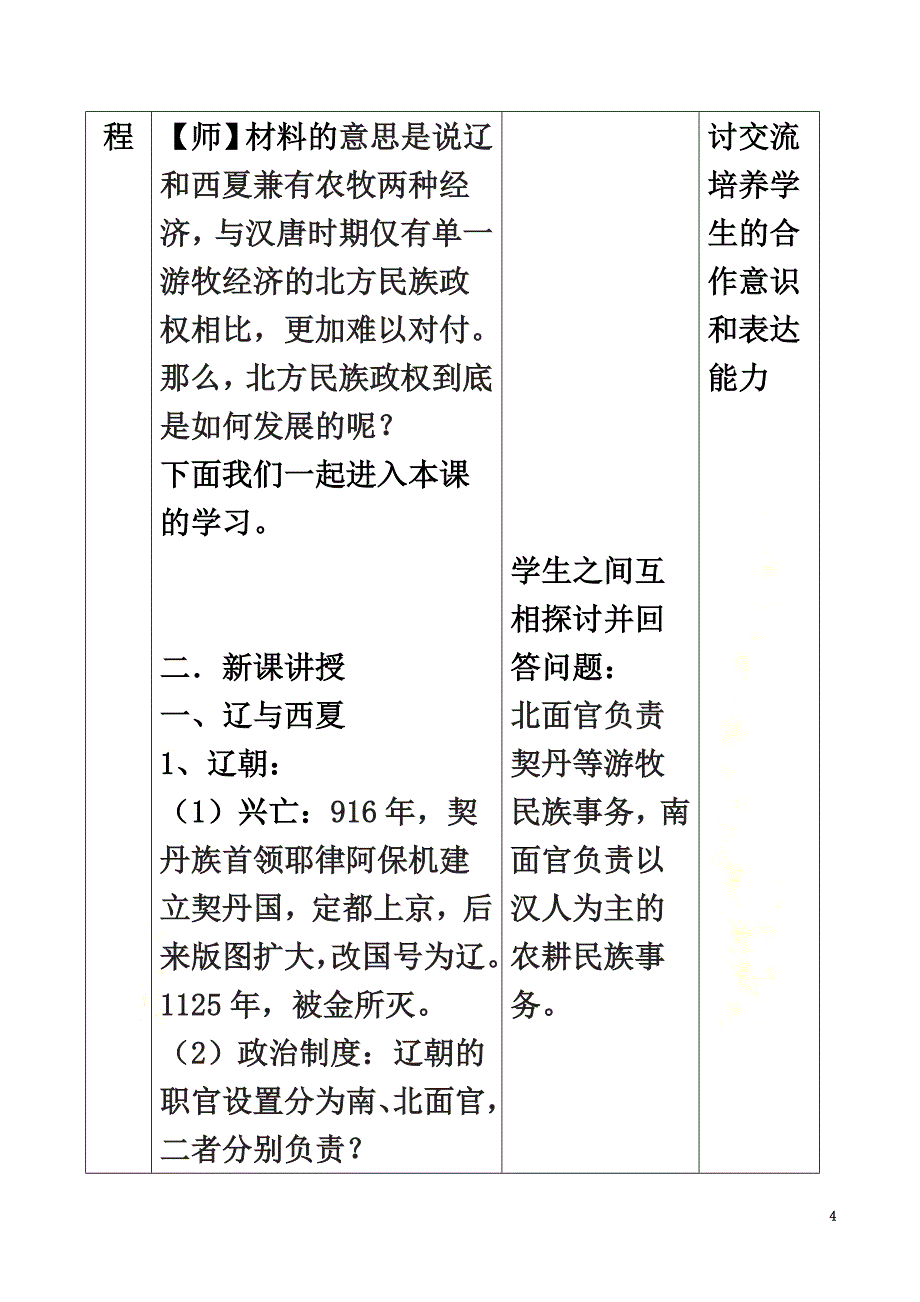 2021-2021学年新教材高中历史第10课辽夏金元的统治教案新人教版必修《中外历史纲要（上）》_第4页