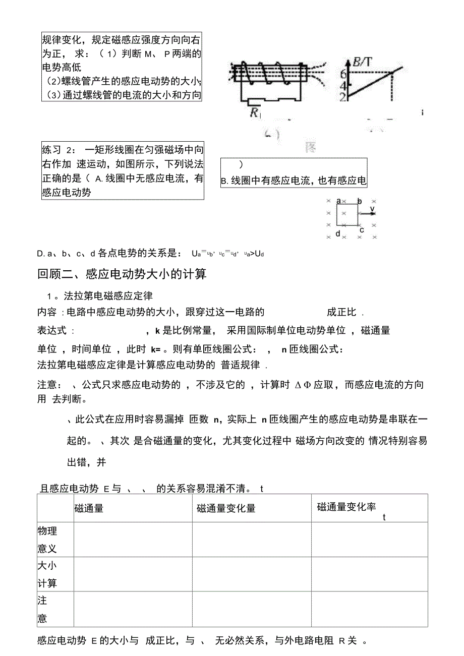 导学案法拉第电磁感应复习_第2页