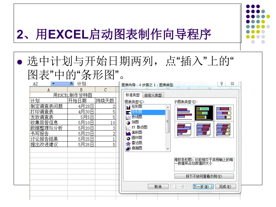 任务六用excel制作甘特图1PPT课件_第4页