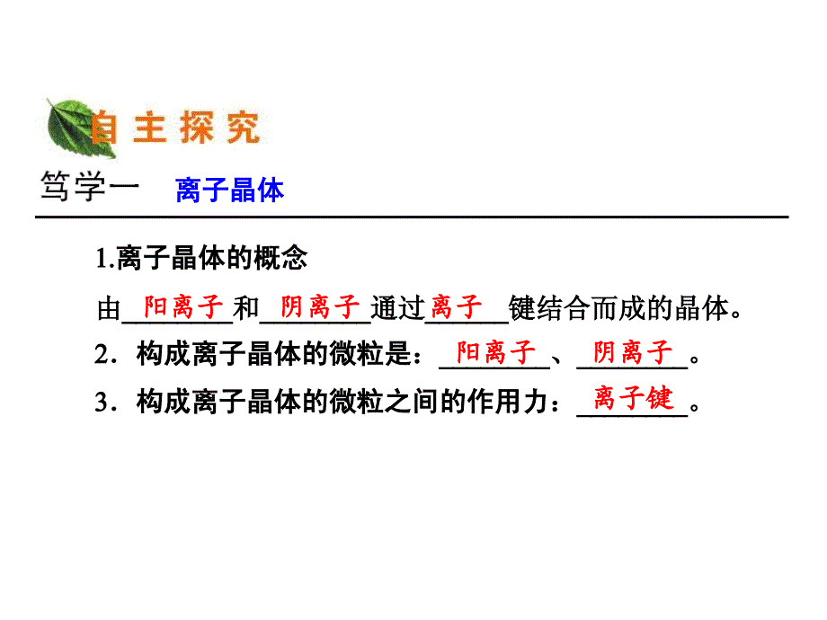 配人教版选修1化学同步课件第三章晶体结构与性质第4节课件_第2页